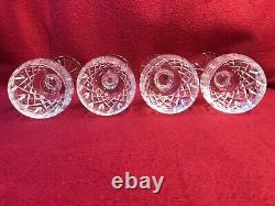 Vintage 4 Waterford Crystal Lismore Balloon Wine Stem Glasses