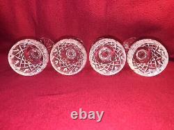 Vintage 4 Waterford Crystal Lismore Balloon Wine Stem Glasses