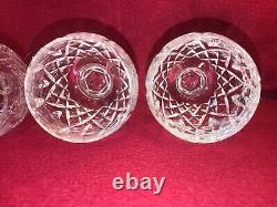 Vintage 4 Waterford Crystal Lismore Balloon Wine Stem Glasses