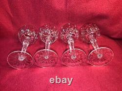 Vintage 4 Waterford Crystal Lismore Balloon Wine Stem Glasses