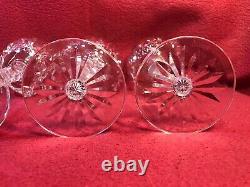 Vintage 4 Waterford Crystal Lismore Balloon Wine Stem Glasses
