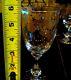 Vintage 5 pieces St Louis Massenet Gold Burgundy Wine Glasses