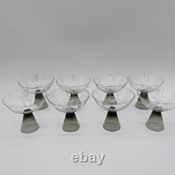 Vintage 60s Rosenthal Wine Glasses Fortuna Cordial Smoke 4 8 Total