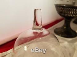 Vintage 6 STERLING SILVER Wine Sherbet Cup Etched Floral Glass INSERT 3 1/2h