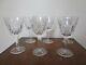 Vintage 6 Waterford Crystal Lismore White Wine Glasses 5 7/8'' T Signed Ireland