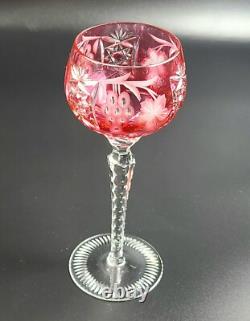 Vintage 8 1/4 Tall Cranberry Hock Wine Traube by NACHTMANN