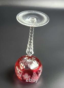 Vintage 8 1/4 Tall Cranberry Hock Wine Traube by NACHTMANN