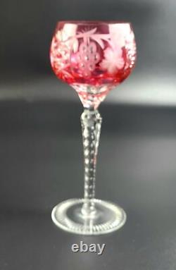 Vintage 8 1/4 Tall Cranberry Hock Wine Traube by NACHTMANN