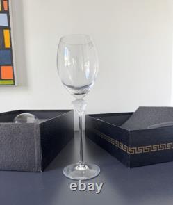 Vintage 90s Rosenthal x Versace Medusa Lumiere red wine glasses NEW in box