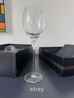 Vintage 90s Rosenthal x Versace Medusa Lumiere red wine glasses NEW in box