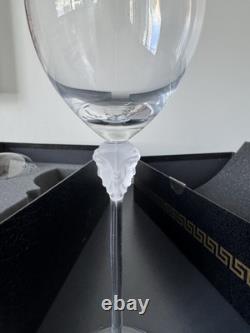 Vintage 90s Rosenthal x Versace Medusa Lumiere red wine glasses NEW in box