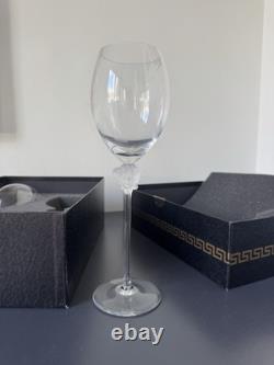 Vintage 90s Rosenthal x Versace Medusa Lumiere red wine glasses NEW in box