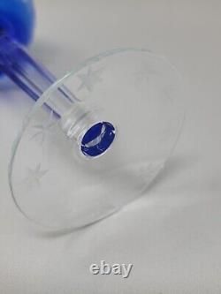 Vintage 9135264 Überfang-römer Set Of 3 Wine Glasses Blue Clear Stemmed