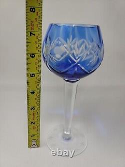 Vintage 9135264 Überfang-römer Set Of 3 Wine Glasses Blue Clear Stemmed