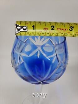 Vintage 9135264 Überfang-römer Set Of 3 Wine Glasses Blue Clear Stemmed