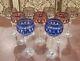 Vintage AJKA CRYSTAL WINE GLASSES COLOR CUT TO ClEAR Set Of 9
