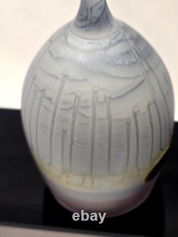 Vintage AL-RAMA Hand Painted Israeli 7.375 Crystal Goblet NEVER USED Set Of 6