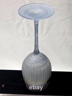 Vintage AL-RAMA Hand Painted Israeli 7.375 Crystal Goblet NEVER USED Set Of 6