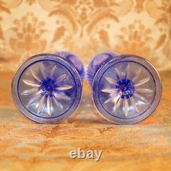 Vintage AVON Blue Goblet Ribbed George Washington Colonial 2 Wine Glass Vintage AVON Blue Goblet Ribbed George Washington Colonial 2 Wine Glass