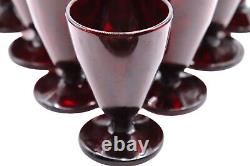 Vintage Anchor Hocking Royal Ruby Wine Glasses Set of 10