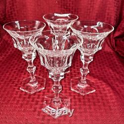 Vintage And Elegant Moser Diplomate Red Wine Glasses Set Of Four