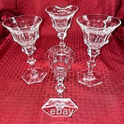 Vintage And Elegant Moser Diplomate Red Wine Glasses Set Of Four