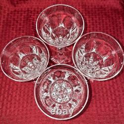 Vintage And Elegant Moser Diplomate Red Wine Glasses Set Of Four
