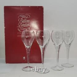 Vintage Apple Rastal Lead Crystal Wine Goblet Set of 4 Billion Dollar 1982 RARE