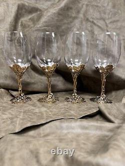 Vintage Arthur Court Grape Vine Wine Glasses