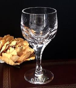 Vintage Atlantis Evoria Wine Glasses Panel cuts Blown in USA Set of 4