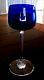 Vintage BACCARAT BAC66 PATTERN Tall Wine Goblet Hock Cobalt Blue 7 7/8