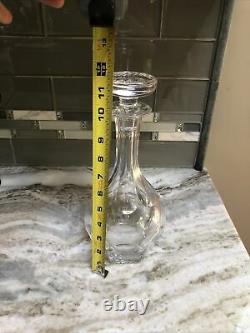 Vintage BACCARAT Whiskey Wine Clear GLASS DECANTER Made In France 11 In