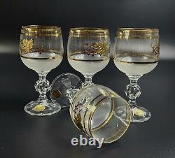 Vintage BOC47 by BOHEMIA CRYSTA Wine Glasses & Decanter SetL-CRYSTALEX