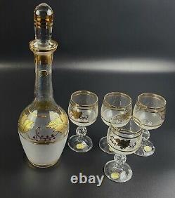 Vintage BOC47 by BOHEMIA CRYSTA Wine Glasses & Decanter SetL-CRYSTALEX
