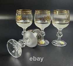 Vintage BOC47 by BOHEMIA CRYSTA Wine Glasses & Decanter SetL-CRYSTALEX