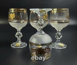 Vintage BOC47 by BOHEMIA CRYSTA Wine Glasses & Decanter SetL-CRYSTALEX