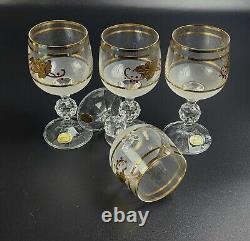Vintage BOC47 by BOHEMIA CRYSTA Wine Glasses & Decanter SetL-CRYSTALEX