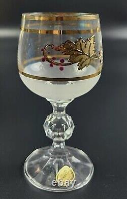 Vintage BOC47 by BOHEMIA CRYSTA Wine Glasses & Decanter SetL-CRYSTALEX