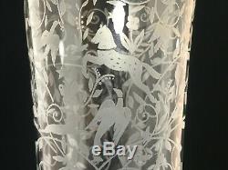 Vintage Baccarat Crystal-Jasmina Wine Glass Goblets-Etched withGold Trim-Set Of 4
