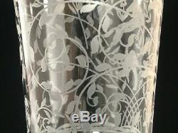 Vintage Baccarat Crystal-Jasmina Wine Glass Goblets-Etched withGold Trim-Set Of 4