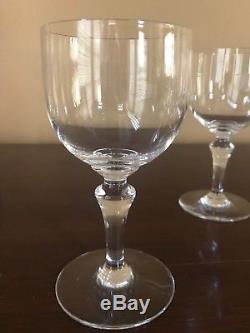 Vintage Baccarat Crystal Normandie pattern Claret Wine Goblets Set of 12