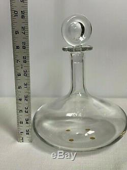 Vintage Baccarat Crystal Oenology Decanter Baccarat France Round Whisky/Wine