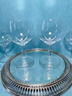 Vintage Baccarat Crystal Rabelais Claret Wine Glasses-set of 6