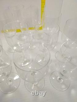 Vintage Baccarat France Crystal Wine Glasses Set Of 12 pcs 7in Tall