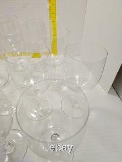 Vintage Baccarat France Crystal Wine Glasses Set Of 12 pcs 7in Tall
