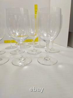 Vintage Baccarat France Crystal Wine Glasses Set Of 12 pcs 7in Tall