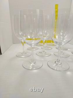 Vintage Baccarat France Crystal Wine Glasses Set Of 12 pcs 7in Tall