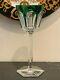 Vintage Baccarat Harcourt Emerald Green Crystal Rhine Wine Glass