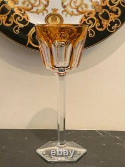 Vintage Baccarat Harcourt Orange Crystal Rhine Wine Glass