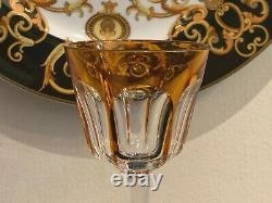 Vintage Baccarat Harcourt Orange Crystal Rhine Wine Glass